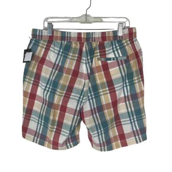 Artistry In Motion Pull On Shorts Womens Size Large Plaid Tie Pockets New - Picture 2 of 8